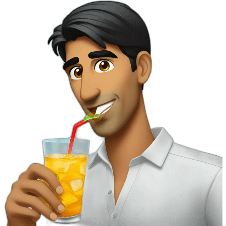 Rishi sunak sipping a cocktail emoji