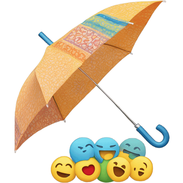 “Good morning” with an umbrella emoji