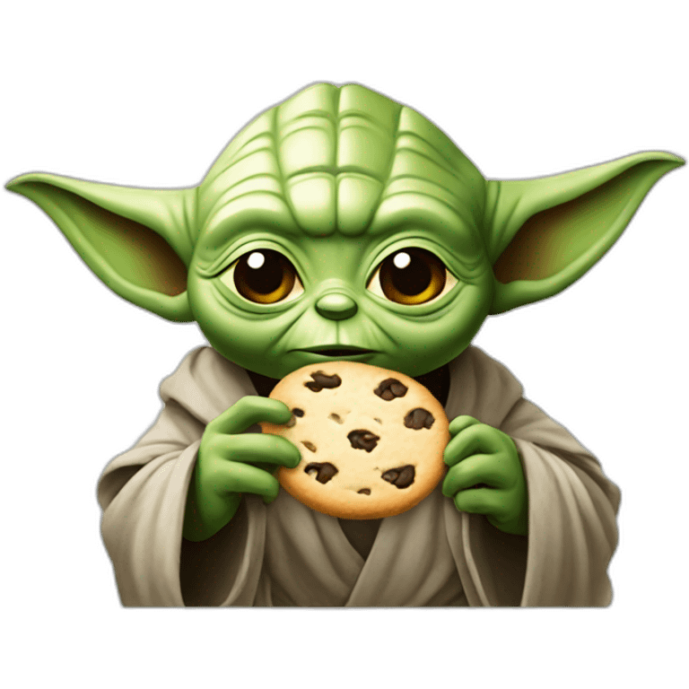 Yoda eat cookie emoji