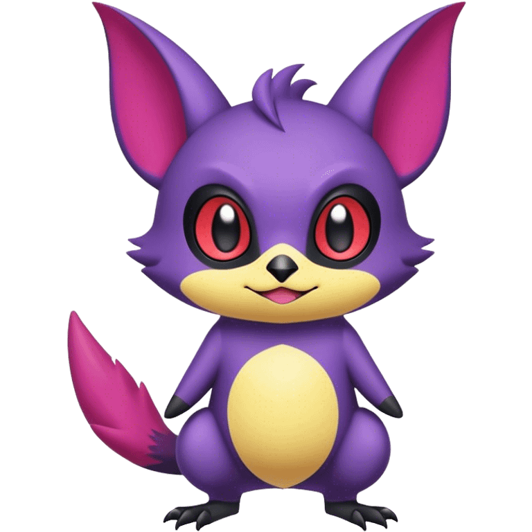 Cool cute edgy kawaii Quilava-Noibat-animal-creature-hybrid full body emoji