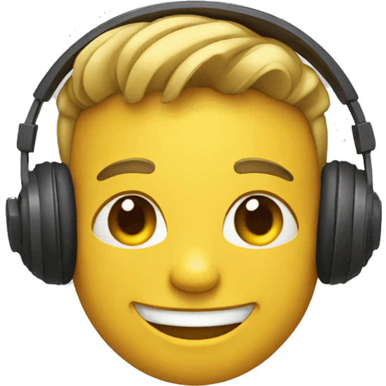 SMILE EMOJI, with headphones emoji