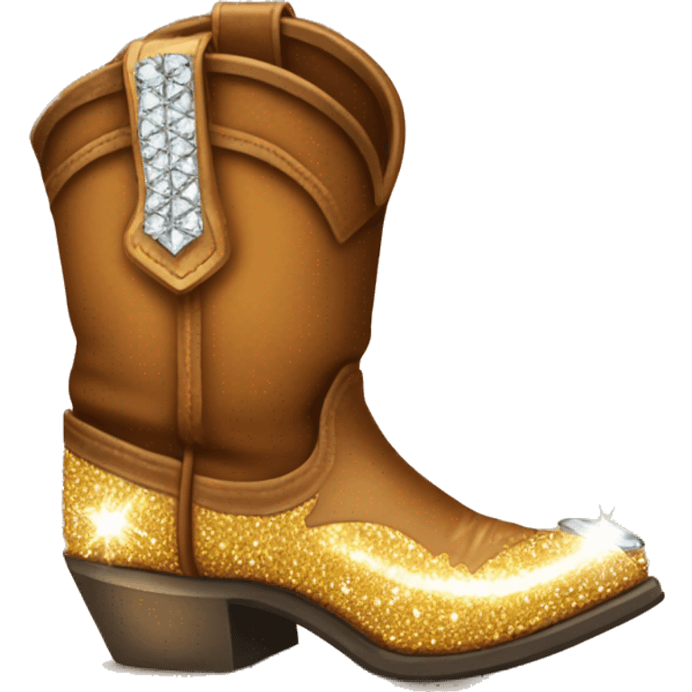 Cowboy boots that have a sparkling diamond shine  emoji