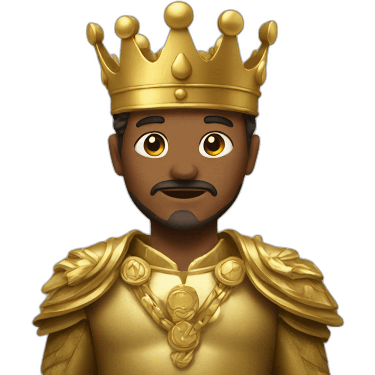 king with golden metallic coat emoji