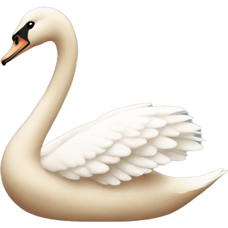 Beige swan emoji