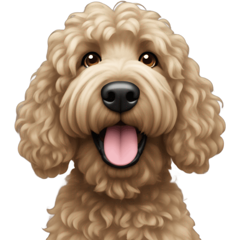 Black golden doodle emoji