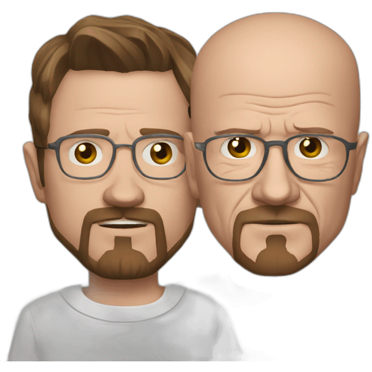 Aaron Paul with Walter white emoji