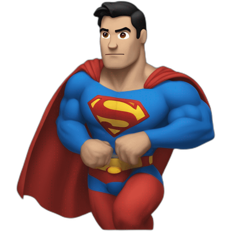 Muscular superman emoji