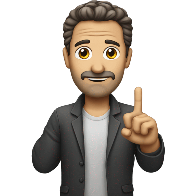 serbian man holding three fingers up emoji