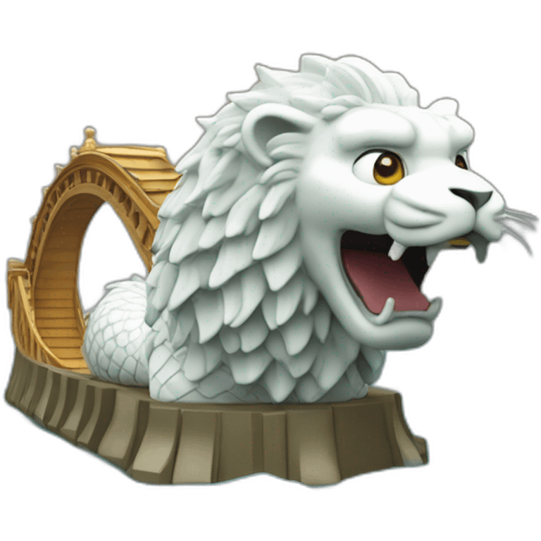 Merlion estilo pixar 3D emoji