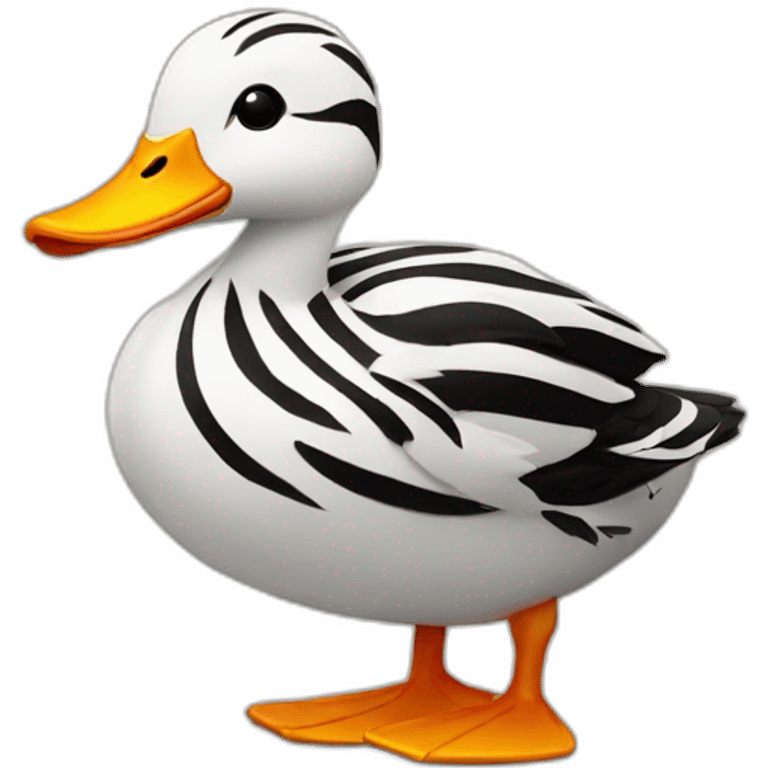 duck with tiger stripes emoji