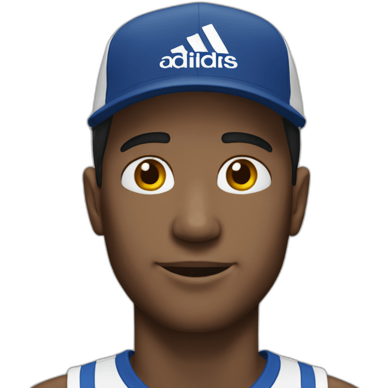 man with an addidas cap emoji