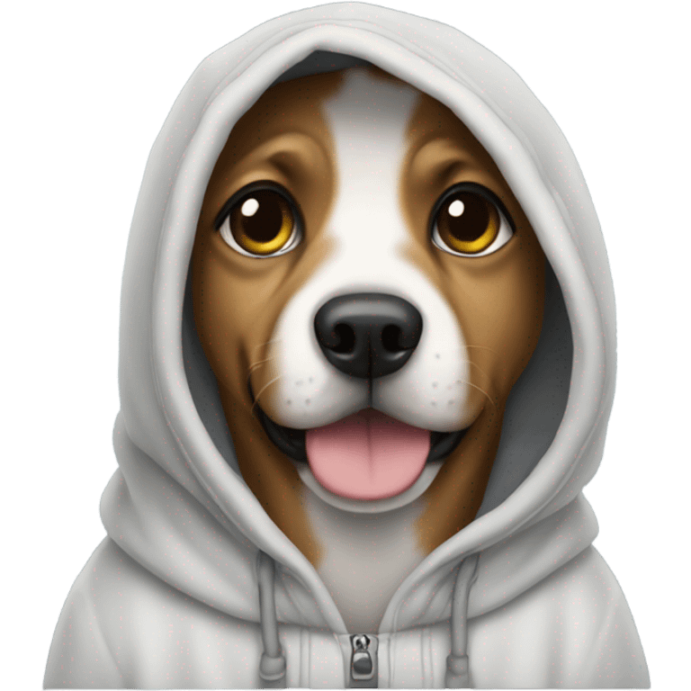 Dog with a hoodie emoji