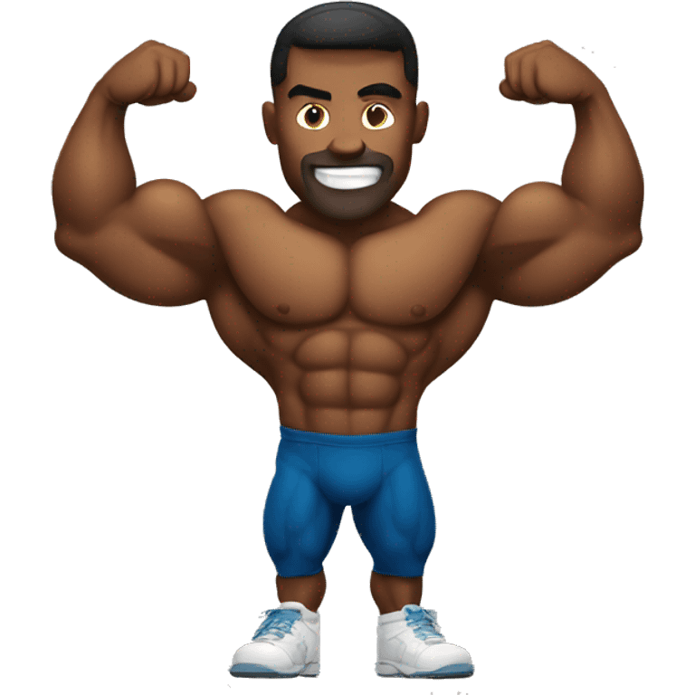 Bodybuilder showing biceps emoji