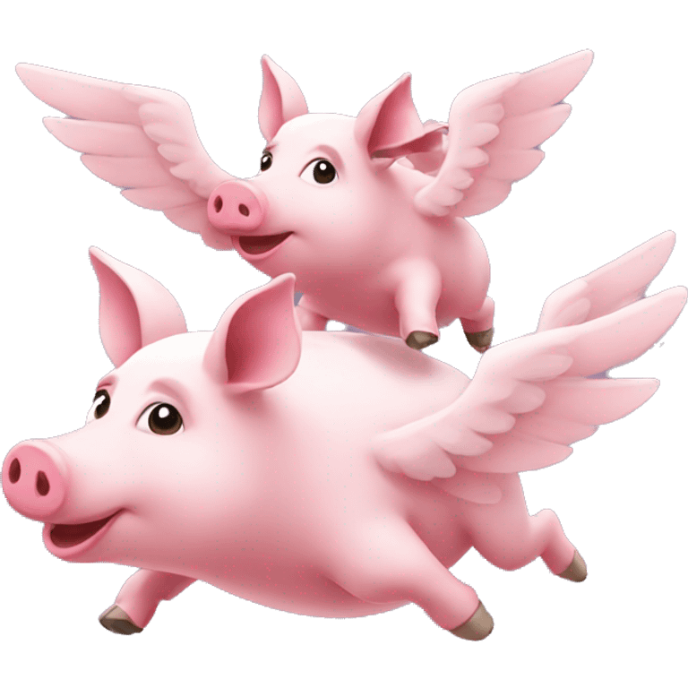 Flying pigs emoji