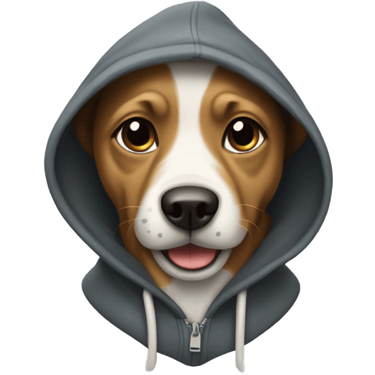 Dog wearing a hoodie  emoji