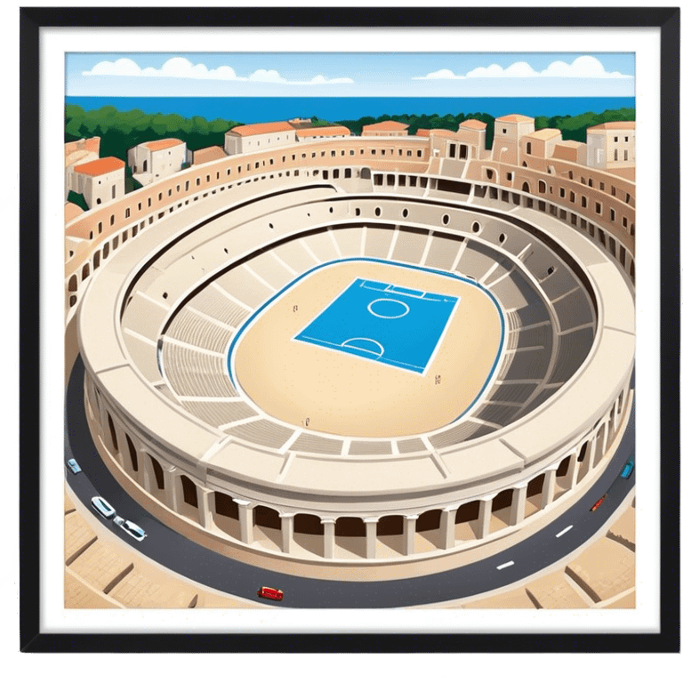 Cinematic Realistic Pula Arena, Croatia emoji emoji