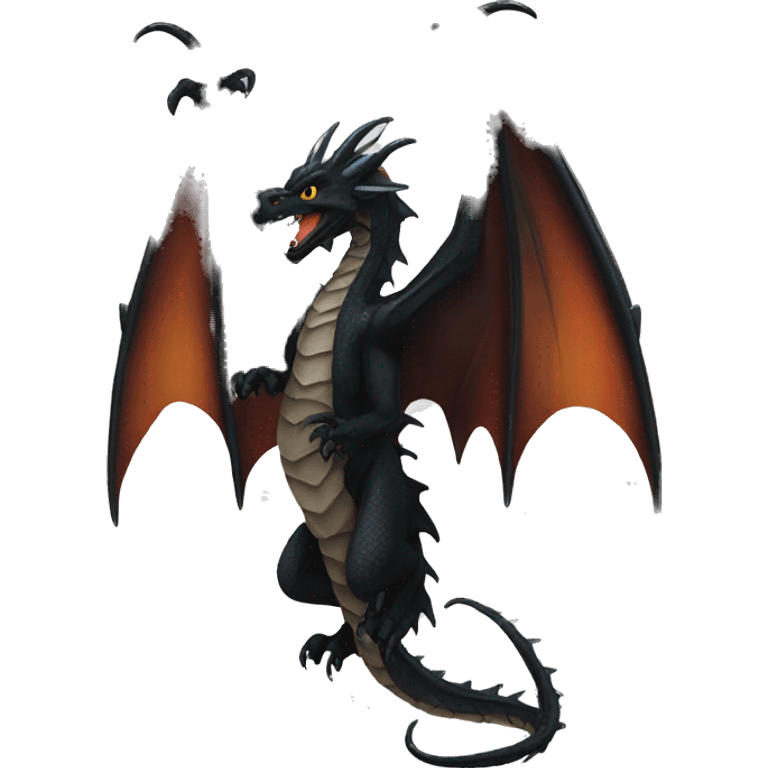 black dragon wings emoji