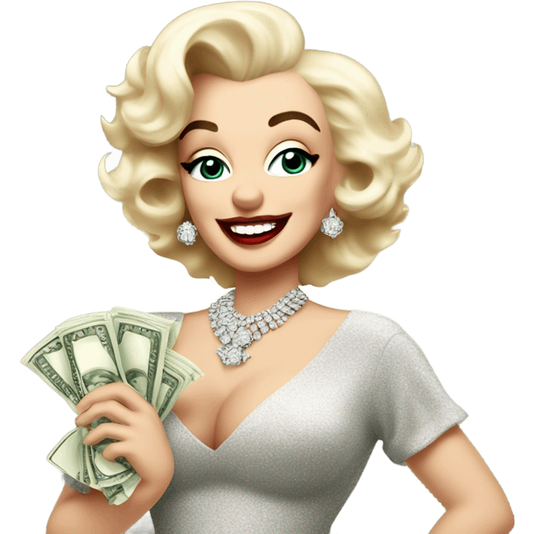 Marilyn Monroe with money  emoji