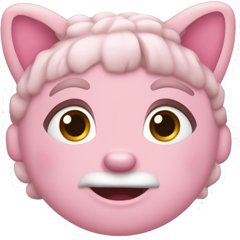 Ein weißes Rehkitz mit rosa Schleife  emoji