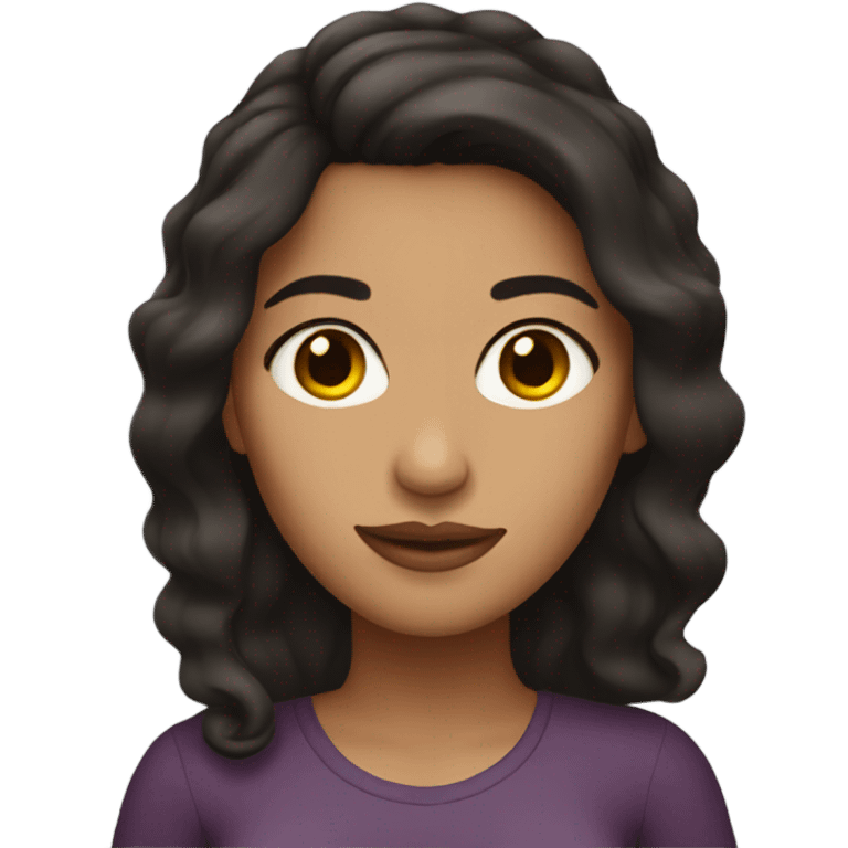 Latina woman with dark brown hair emoji