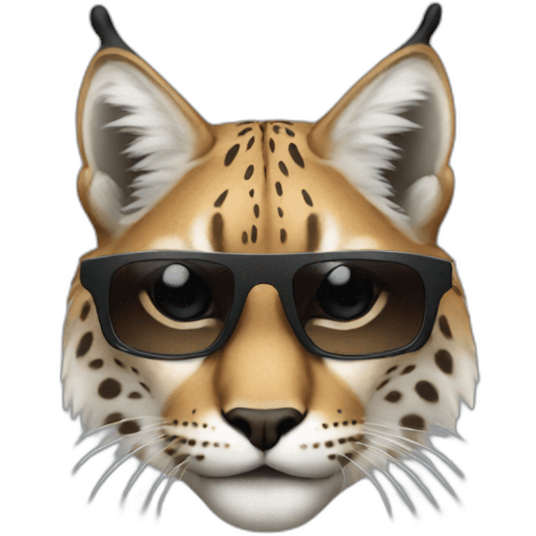 Lynx with dark sunglasses emoji