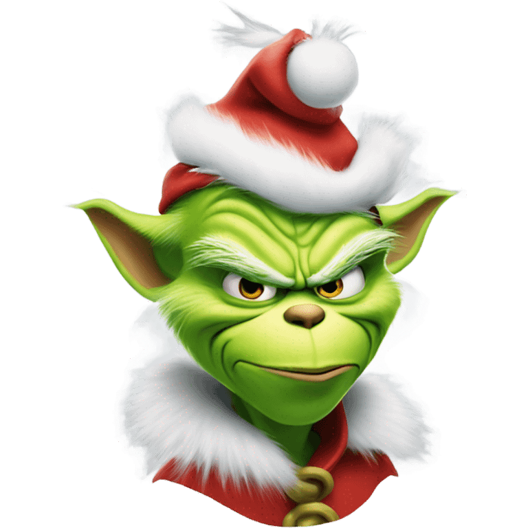 the grinch has an itchy ear emoji