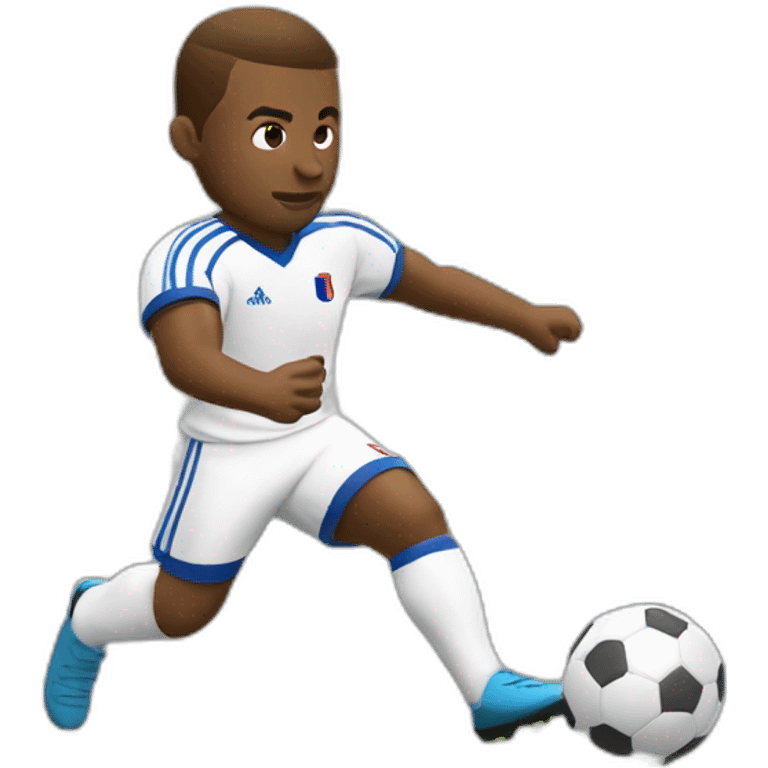 White French football player shooting the ball emoji