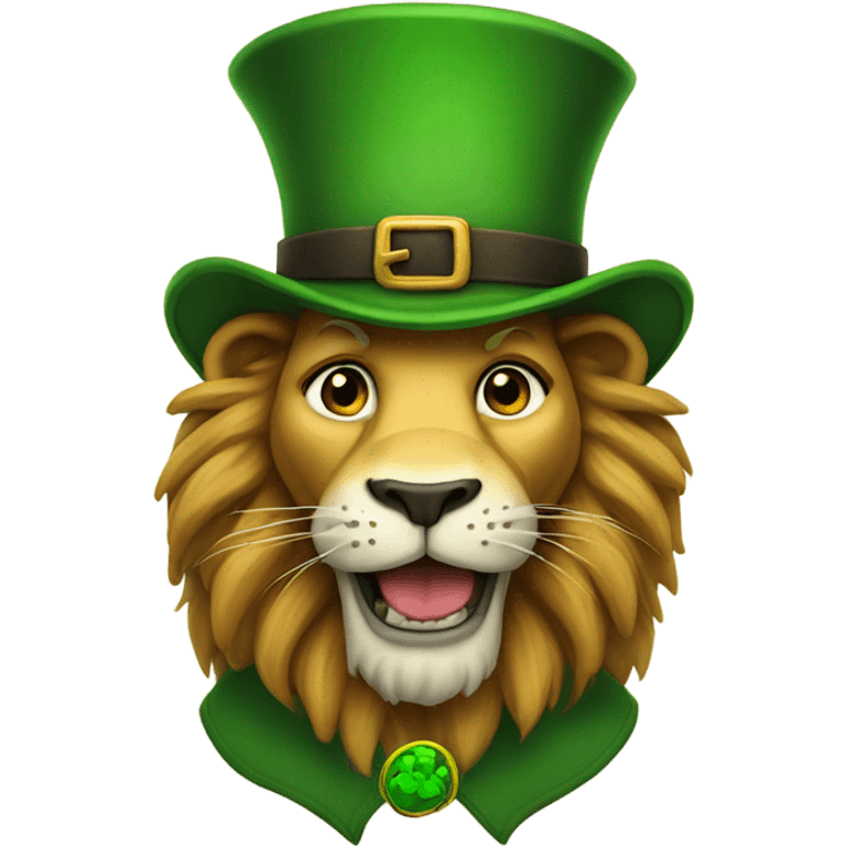 lion leprechaun emoji