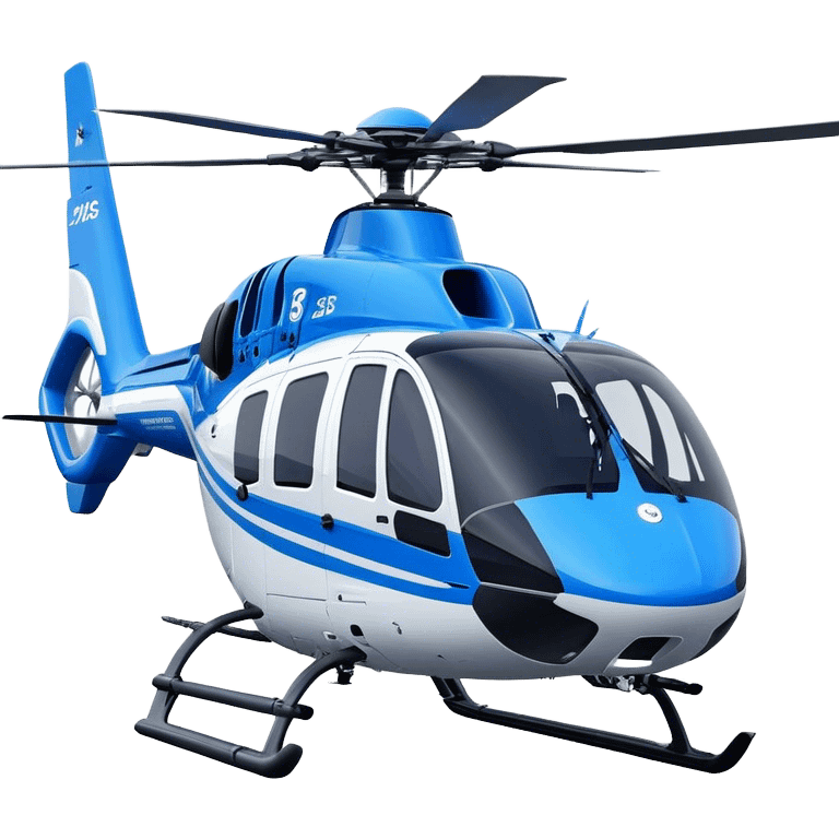 Eurocopter EC135 - Airbus Helicopters (Model Year: 2020) (Iconic colour: Blue and white) emoji