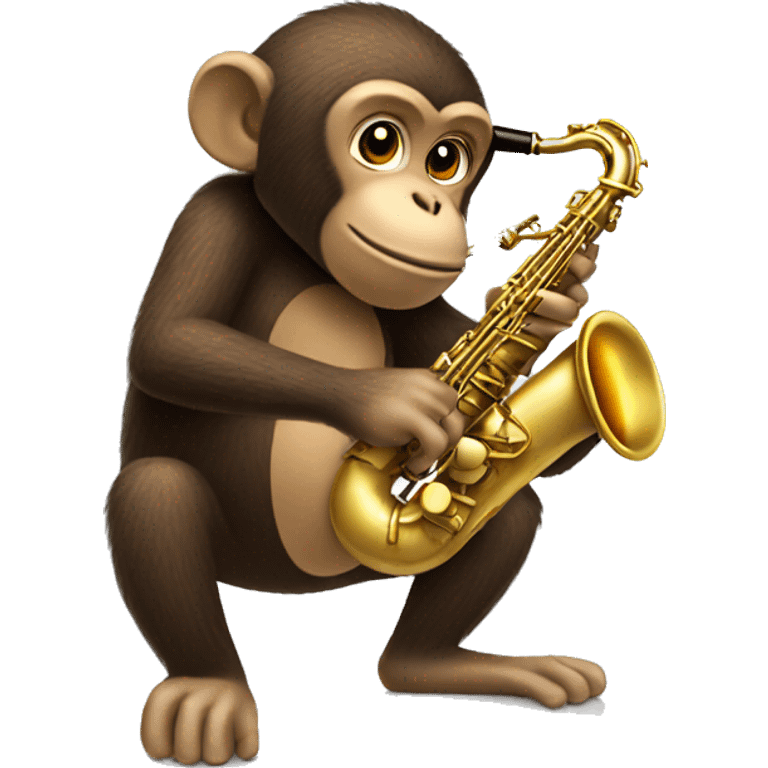 Monkey playing the saxophone  emoji