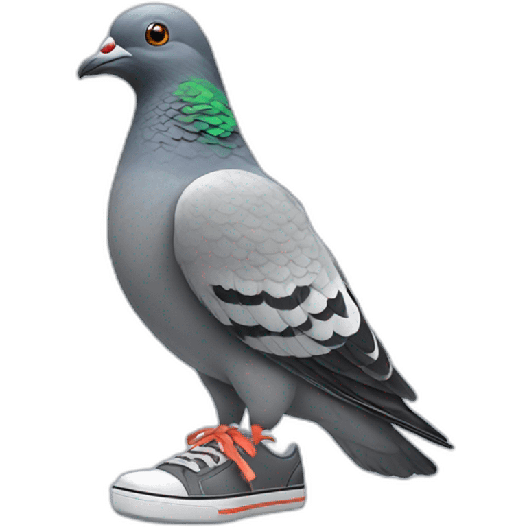 pigeon in sneakers emoji