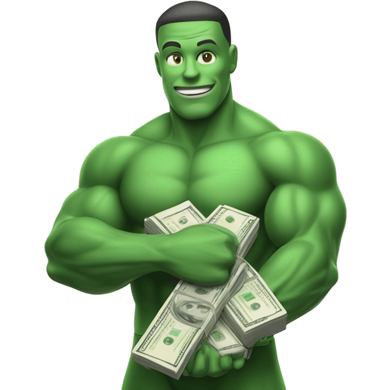 Hulk offering money emoji