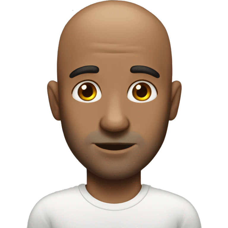 bald man with long eyelashes and nose piercing emoji