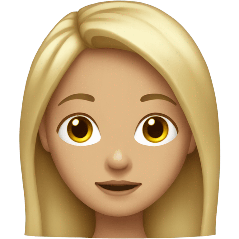 Girl with dirty blonde hair emoji