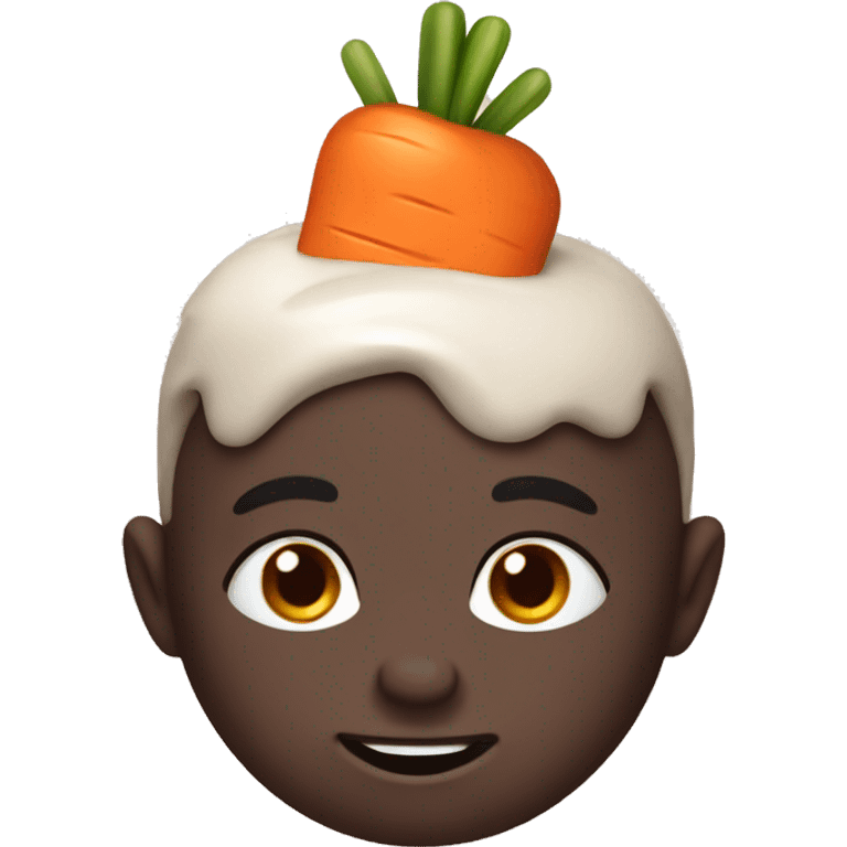 mole with carrot cake (no hair) emoji