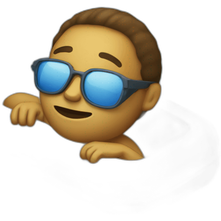 Singe qui va a la piscine emoji