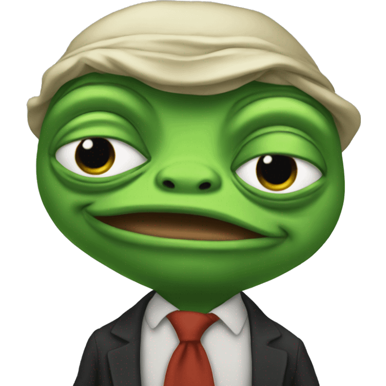 Pepe the frog protesting  emoji