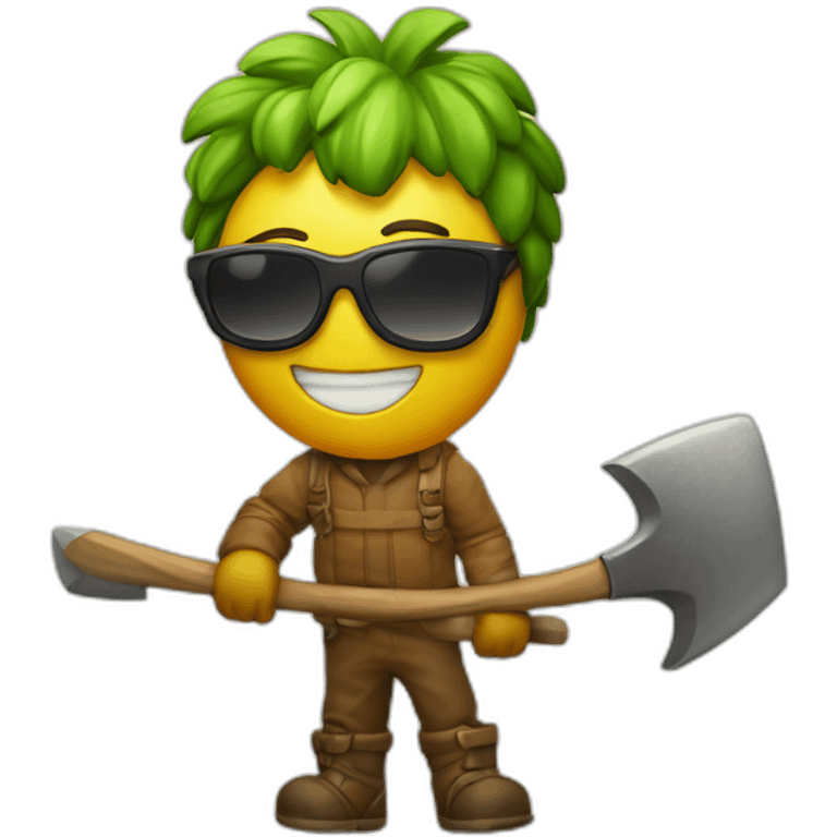 henryanand with a pickaxe with sunglass emoji