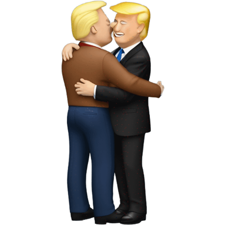 Trump and Elon musk hugging   emoji