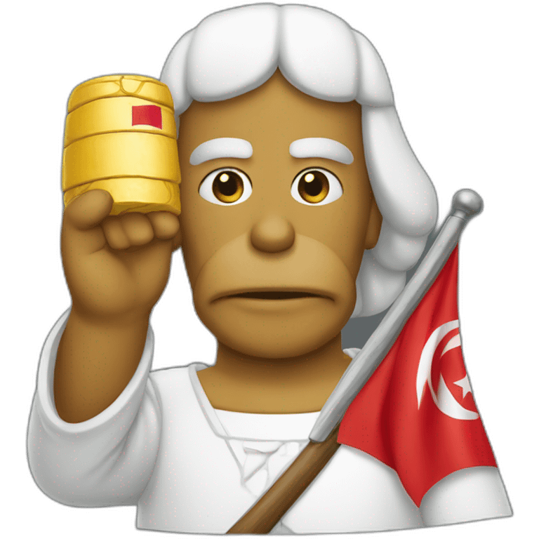 Homer with tunisian flag emoji