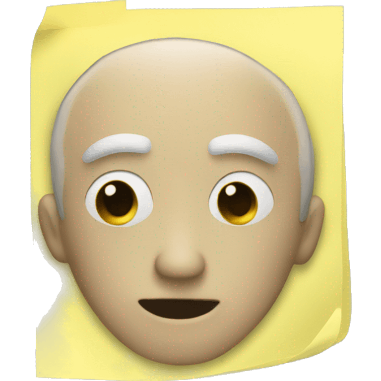 Sticky note without face emoji