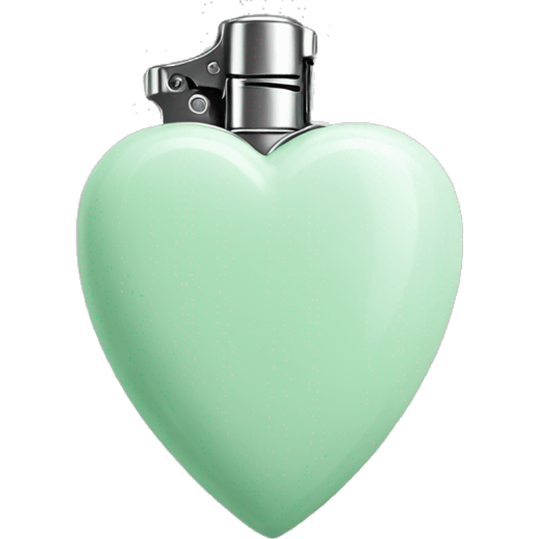 Pastel green heart lighter emoji