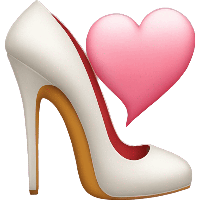 High heels and heart emoji