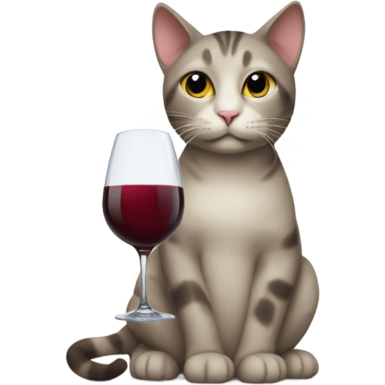 Cat holding wine emoji