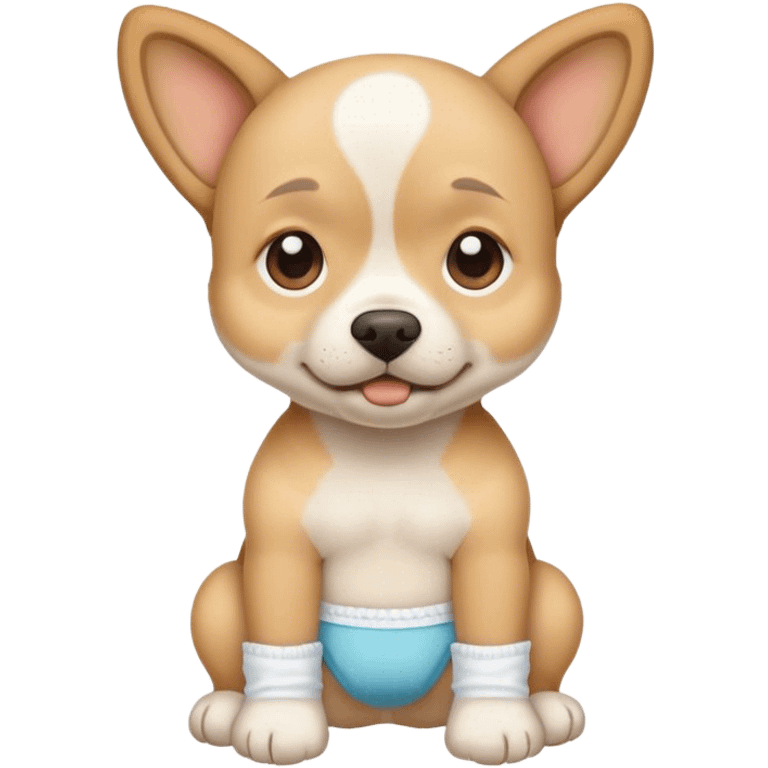 dog wearing a diaper emoji