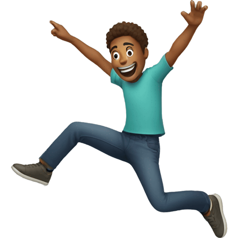 a guy jumping emoji