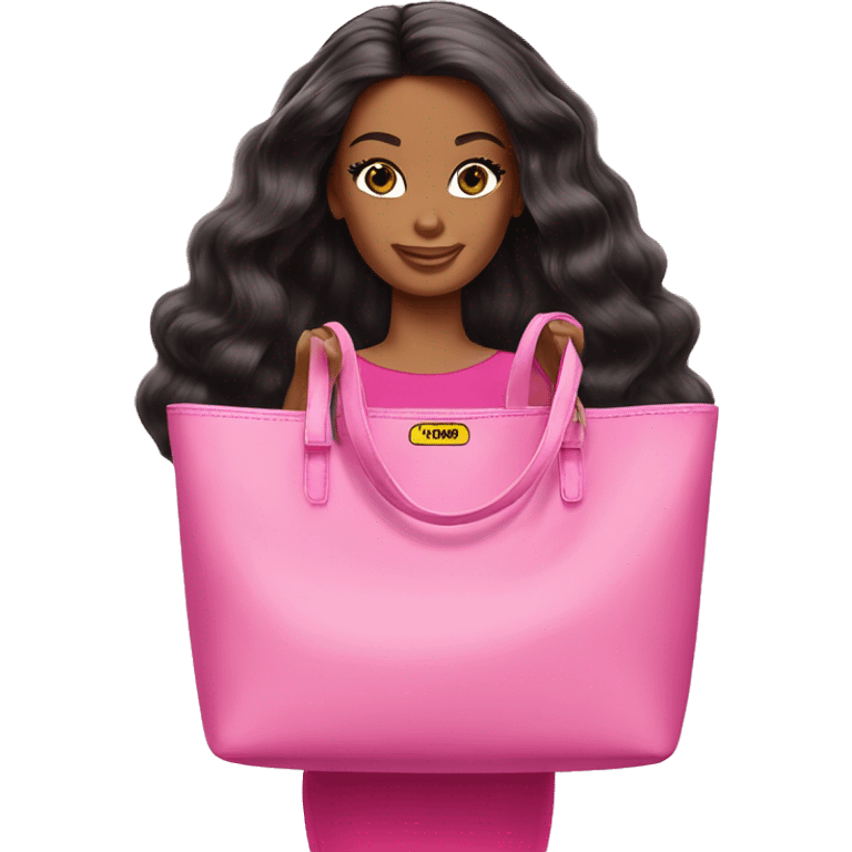 Barbie Pink tote bag emoji