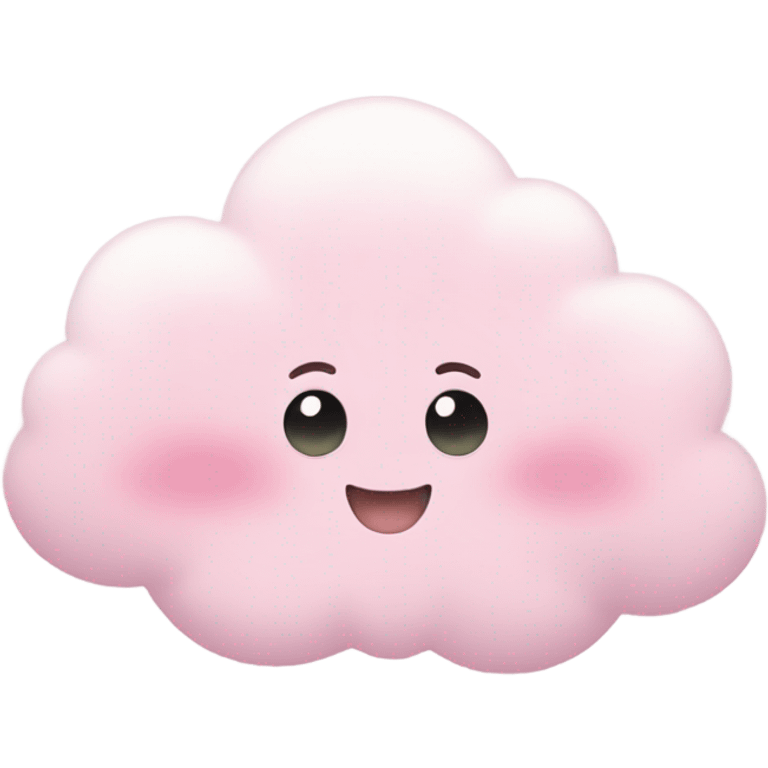 Soft pink cloud emoji