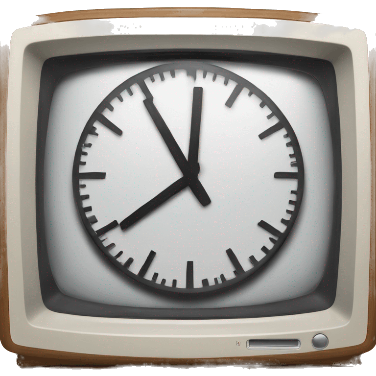 television eating a clock emoji