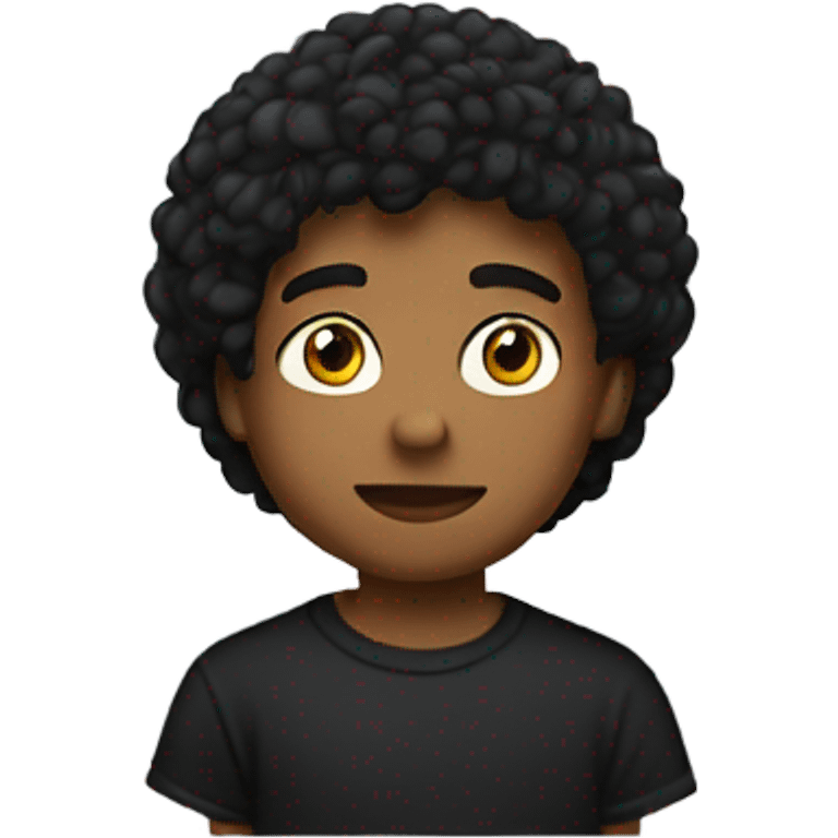 lil tecca with a black t shirt emoji